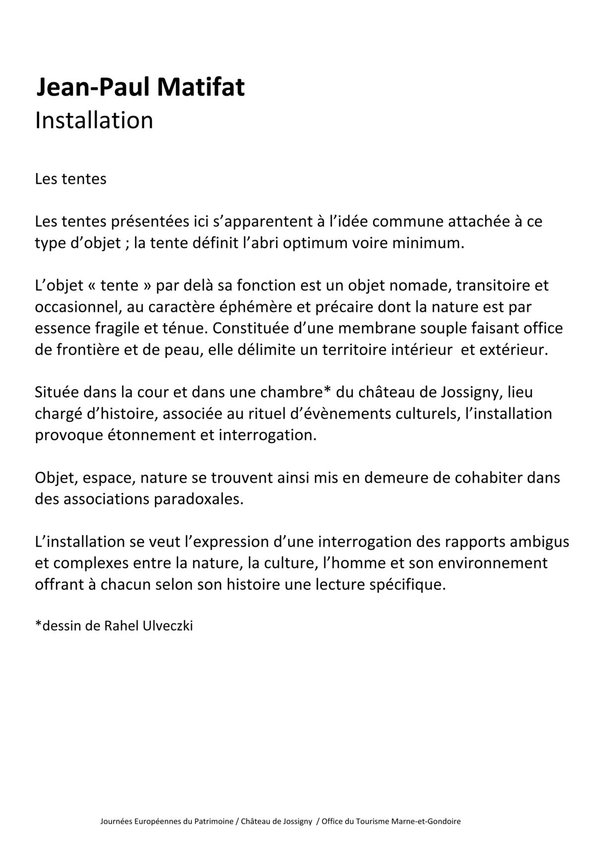 Les tentes